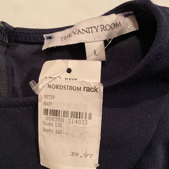 The Vanity Room navy blue sleeveless dress size L - Picture 2 of 3